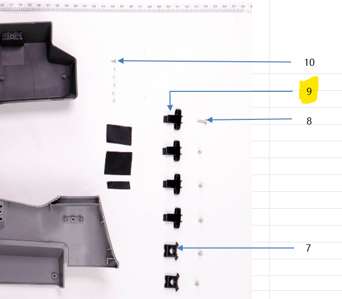 DJI Agras T40 - Rear Shell Small Buckle Base